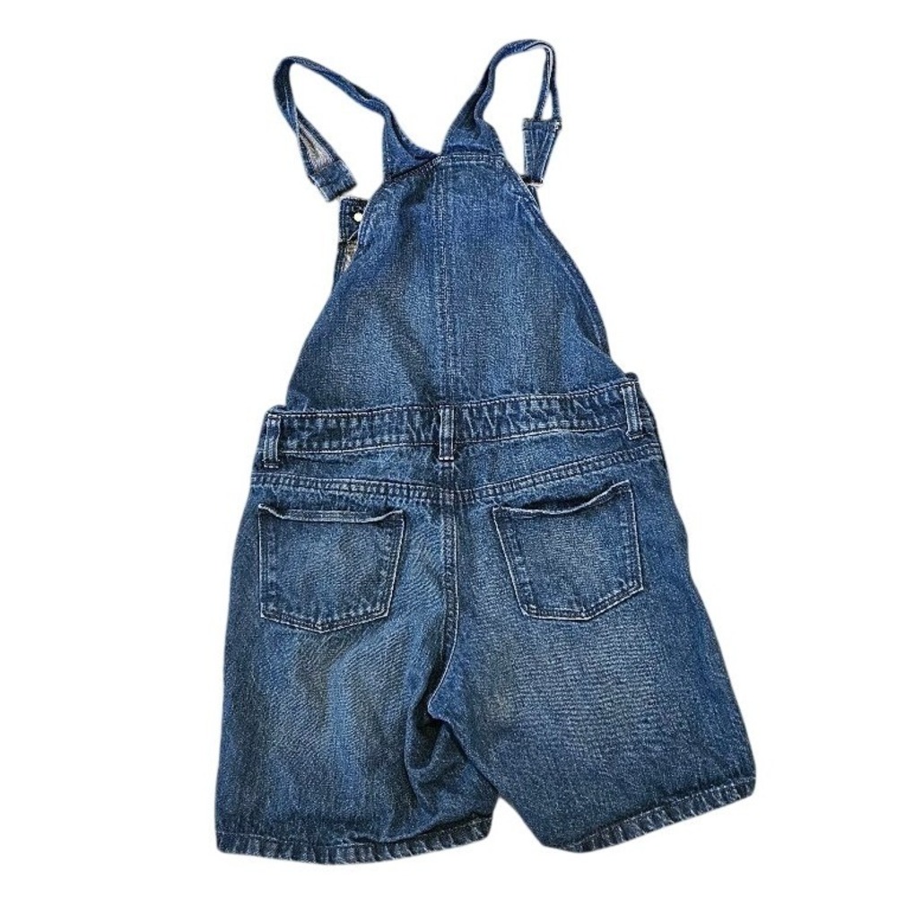 Old Navy Denim Shortalls XL 14 Blue Medium Wash Cotton Overalls - Picture 7 of 7